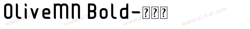 OliveMN Bold字体转换